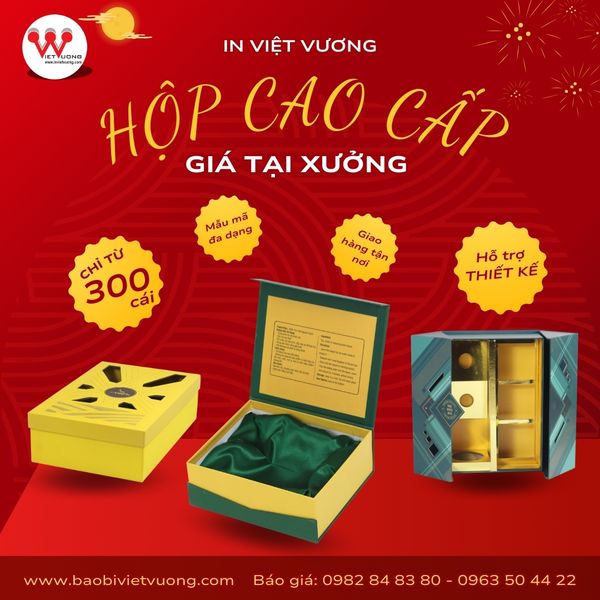  XƯỞNG SẢN XUẤT HỘP CỨNG CAO CẤP 2024 - XƯỞNG IN VIỆT VƯƠNG